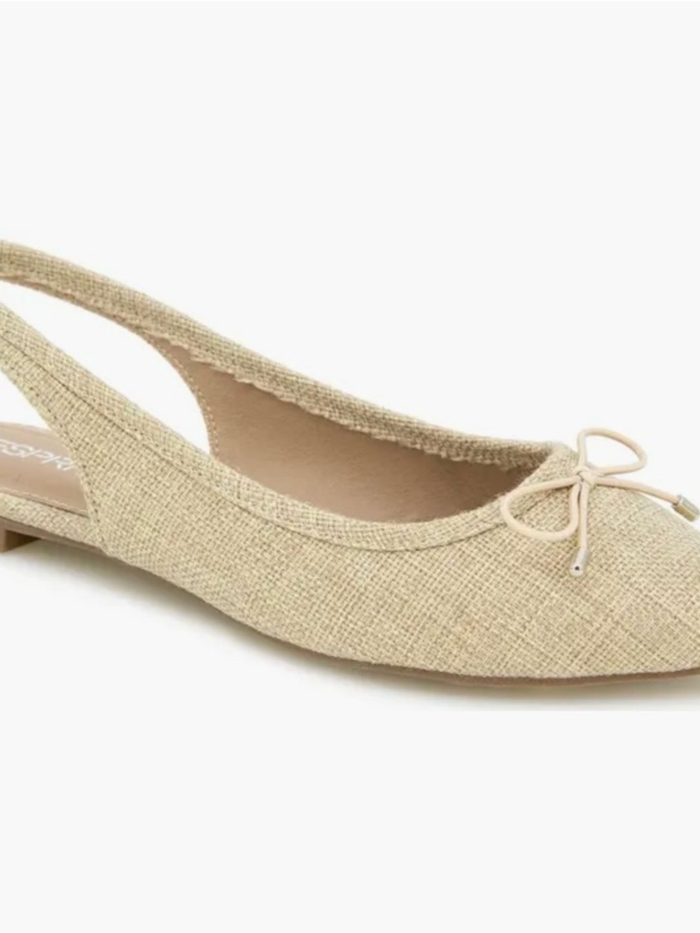Esprit women’s 11 Petria slingback flats had a light natural linen woven upper